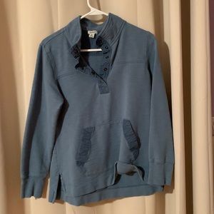 LL bean long sleeve quarter snap